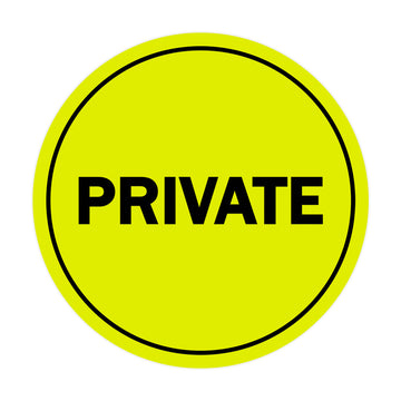 Signs ByLITA Circle Private Sign